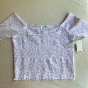 NEW Cropped Off the Shoulder Synched Top